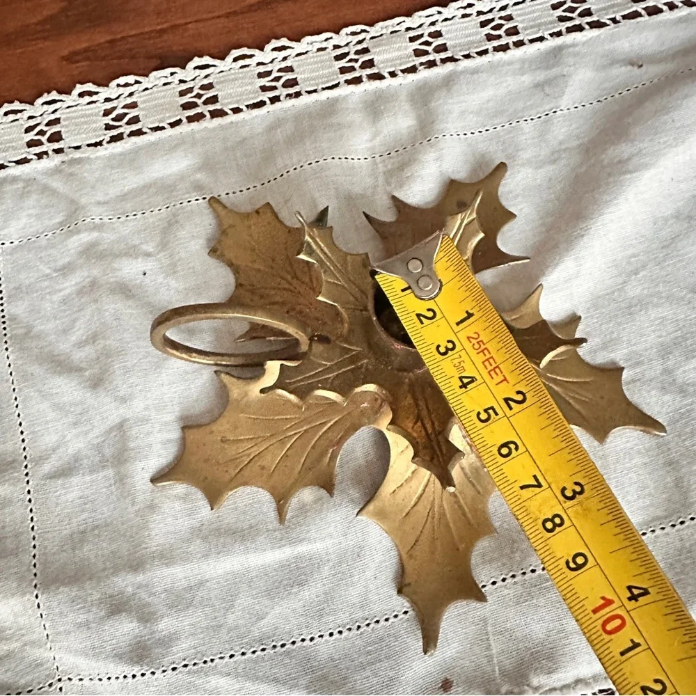 Vintage brass Leaf Candle Holder